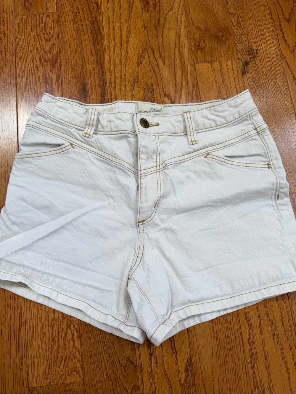 Universal Thread White High-Rise Denim Shorts